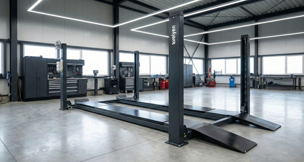 Elevador Velyen 4 columnas normativa europea